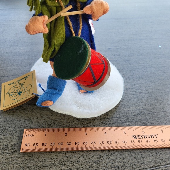 Annalee Mobilitee Dolls 1992 Little Drummer Boy Doll w/ Drum & Sticks Christmas - Picture 12 of 12